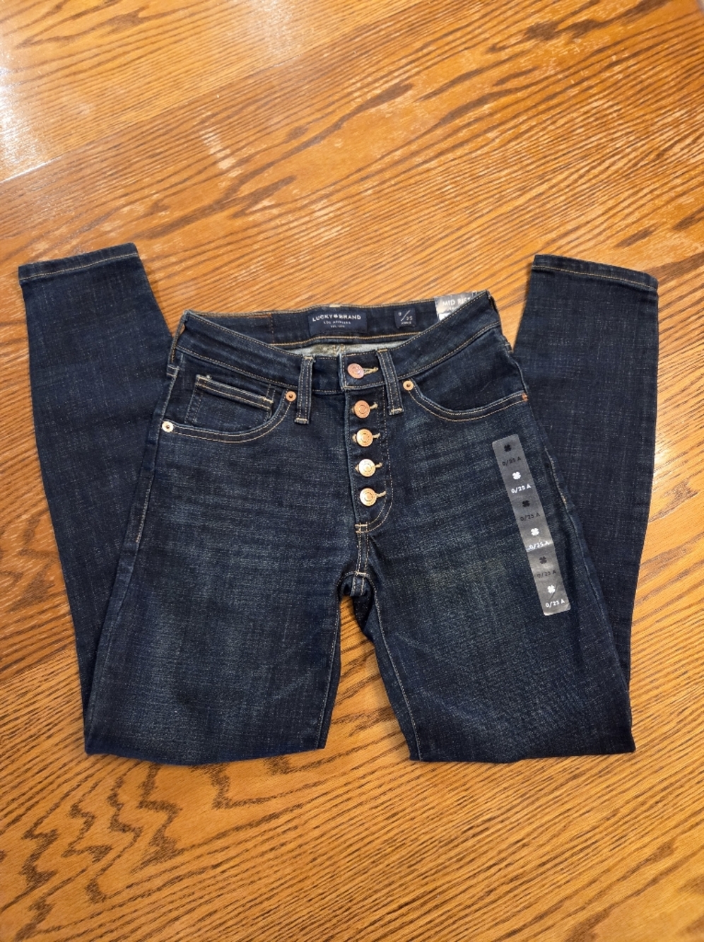 Lucky Brand Women's Skinny Jeans in Dark Blue Indigo Wash